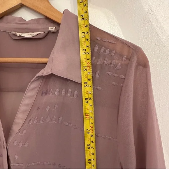 Soft Surroundings Georgette Maxi Dress Mauve Women’s Size Small Embroidered - Picture 8 of 12